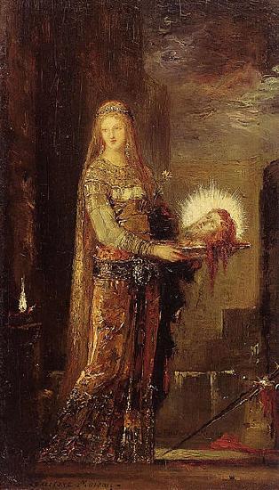 Gustave Moreau Salome Carrying the Head of John the Baptist on a Platter oil painting picture